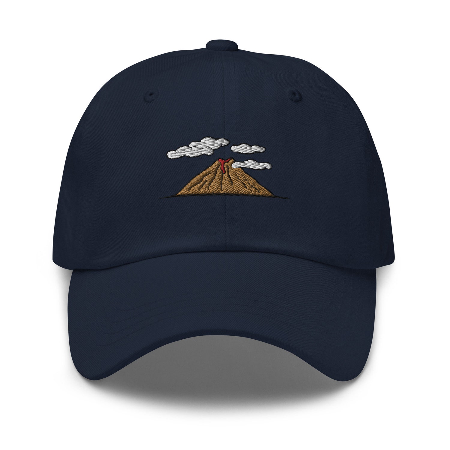 Volcano Embroidered Dad Hat - Hawaii Art Volcanologist Gift image 1