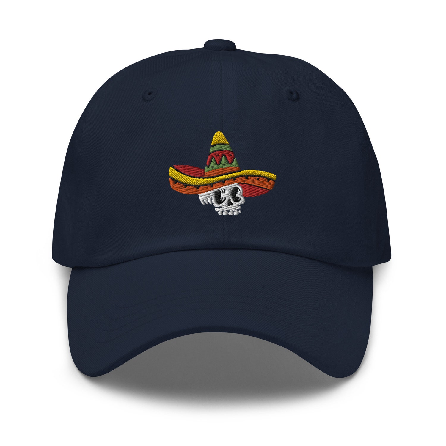 Skull Cinco de Mayo Embroidered Hat - Day of the Dead Gift Adjustable Dad Cap image 1