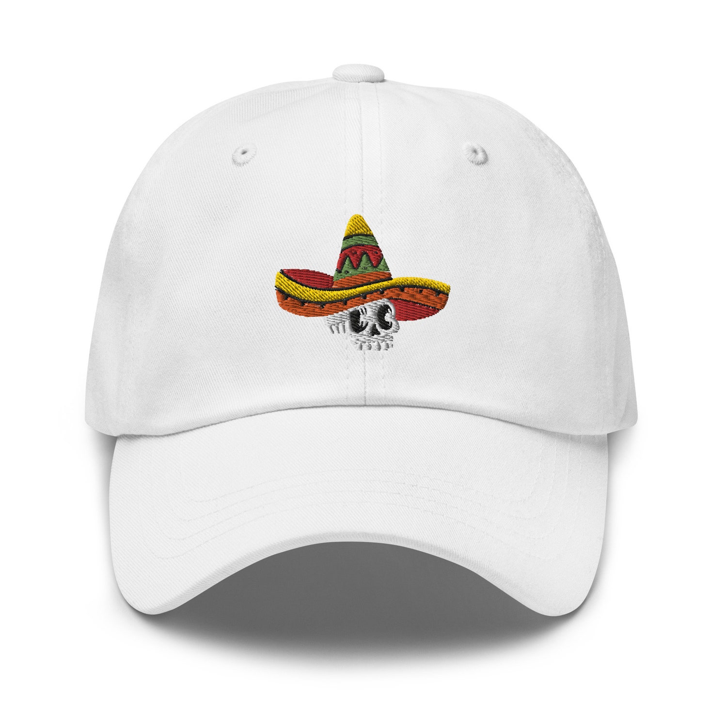 Skull Cinco de Mayo Embroidered Hat - Day of the Dead Gift Adjustable Dad Cap image 9