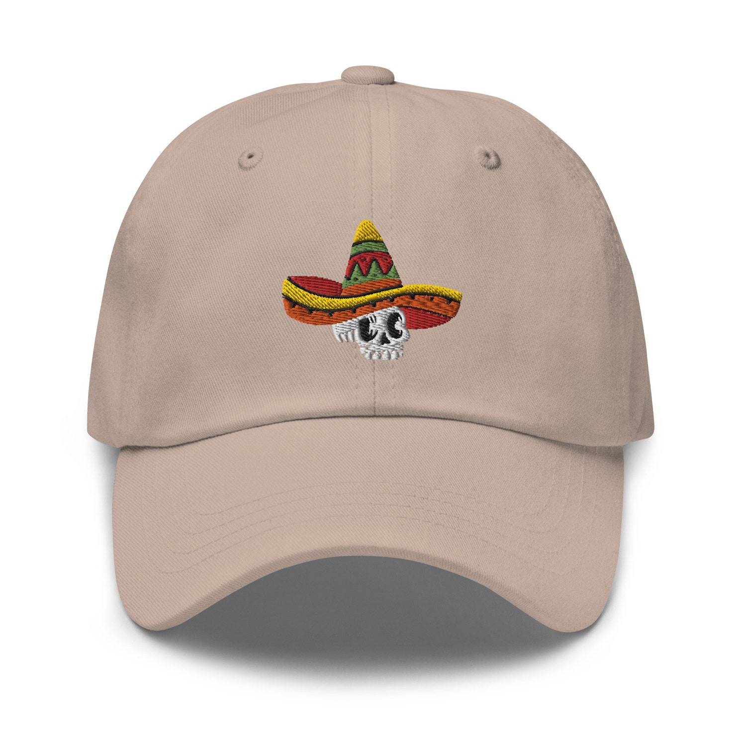 Skull Cinco de Mayo Embroidered Hat - Day of the Dead Gift Adjustable Dad Cap image 6