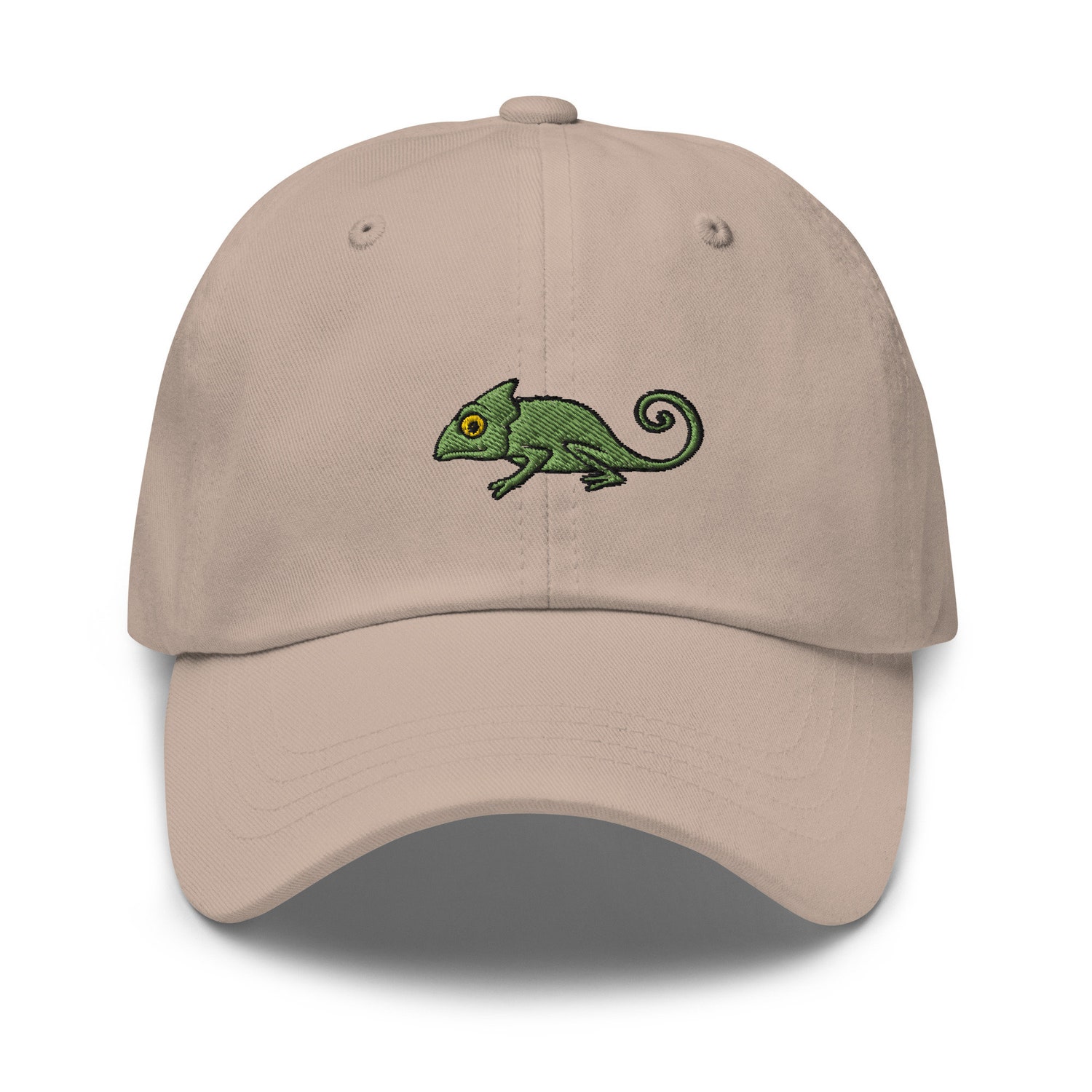 Chameleon Embroidered Dad Hat - Green Lizard Baseball Cap Gift image 6