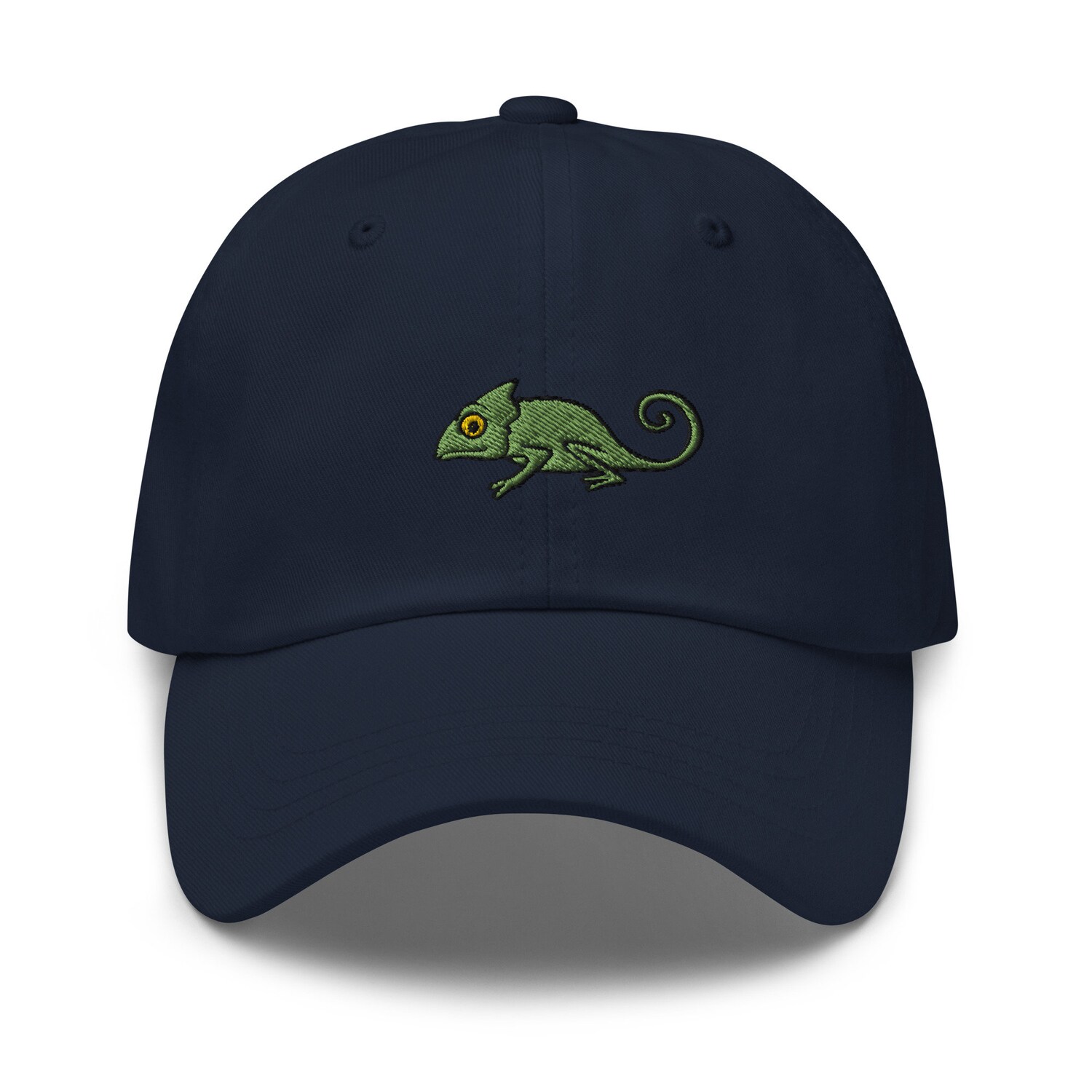 Chameleon Embroidered Dad Hat - Green Lizard Baseball Cap Gift image 2