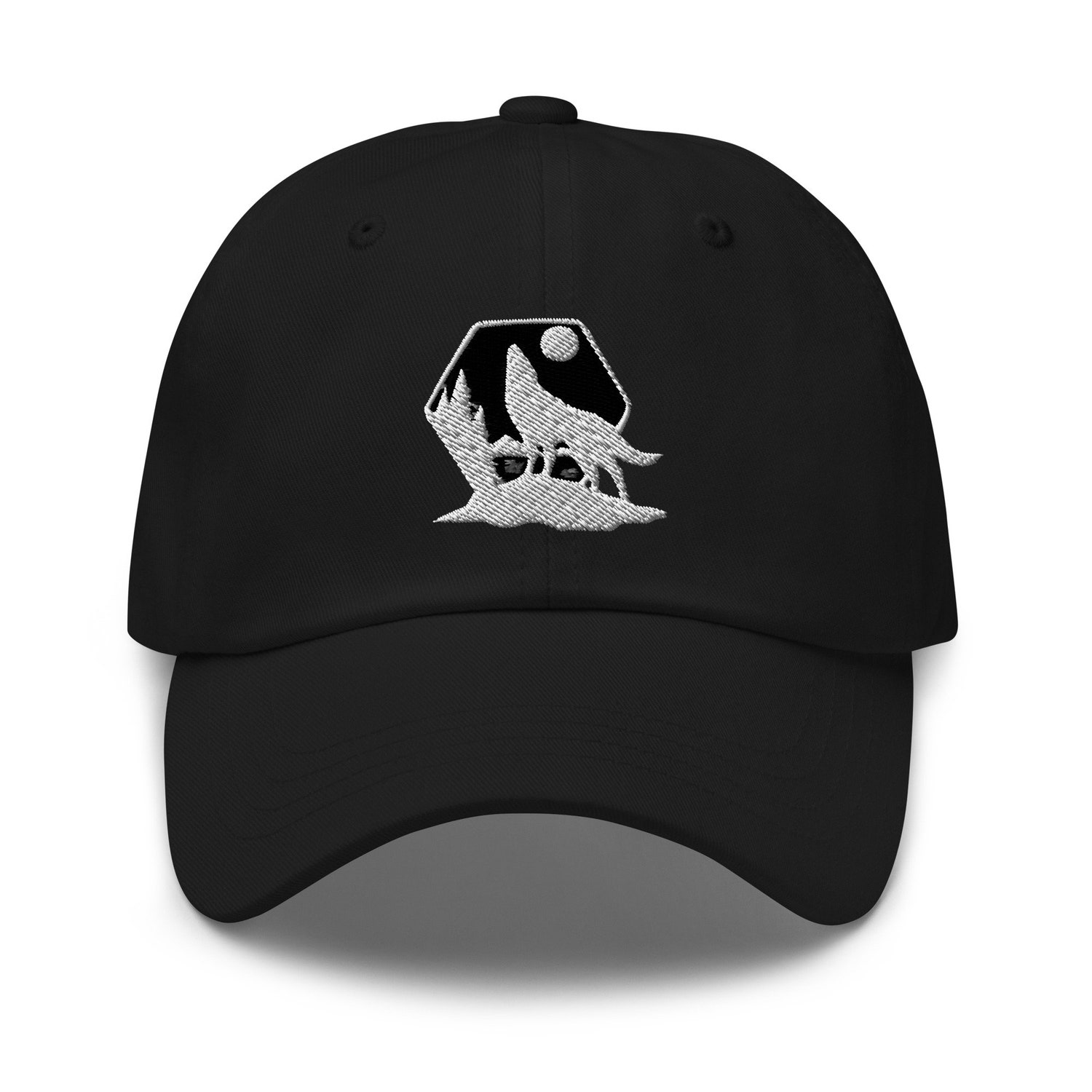 Lone Wolf Embroidered Dad Hat, Wolf Lovers Gifts, Wolf Figurine, Wolf Lover, Wolf Art, Adjustable Baseball Unisex Cap Gift -Multiples Colors image 1