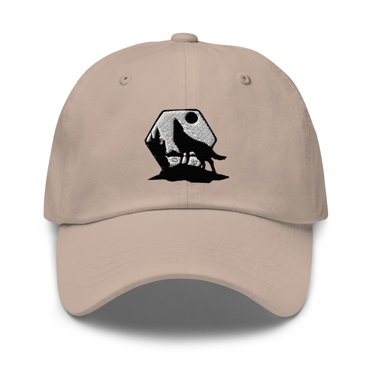 Lone Wolf Embroidered Dad Hat, Wolf Lovers Gifts, Wolf Figurine, Wolf Lover, Wolf Art, Adjustable Baseball Unisex Cap Gift -Multiples Colors image 3