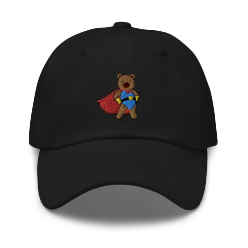 Super Daddy Bear Embroidered Baseball Cap for Men - Fathers Day Birthday Gift for Dad image 0