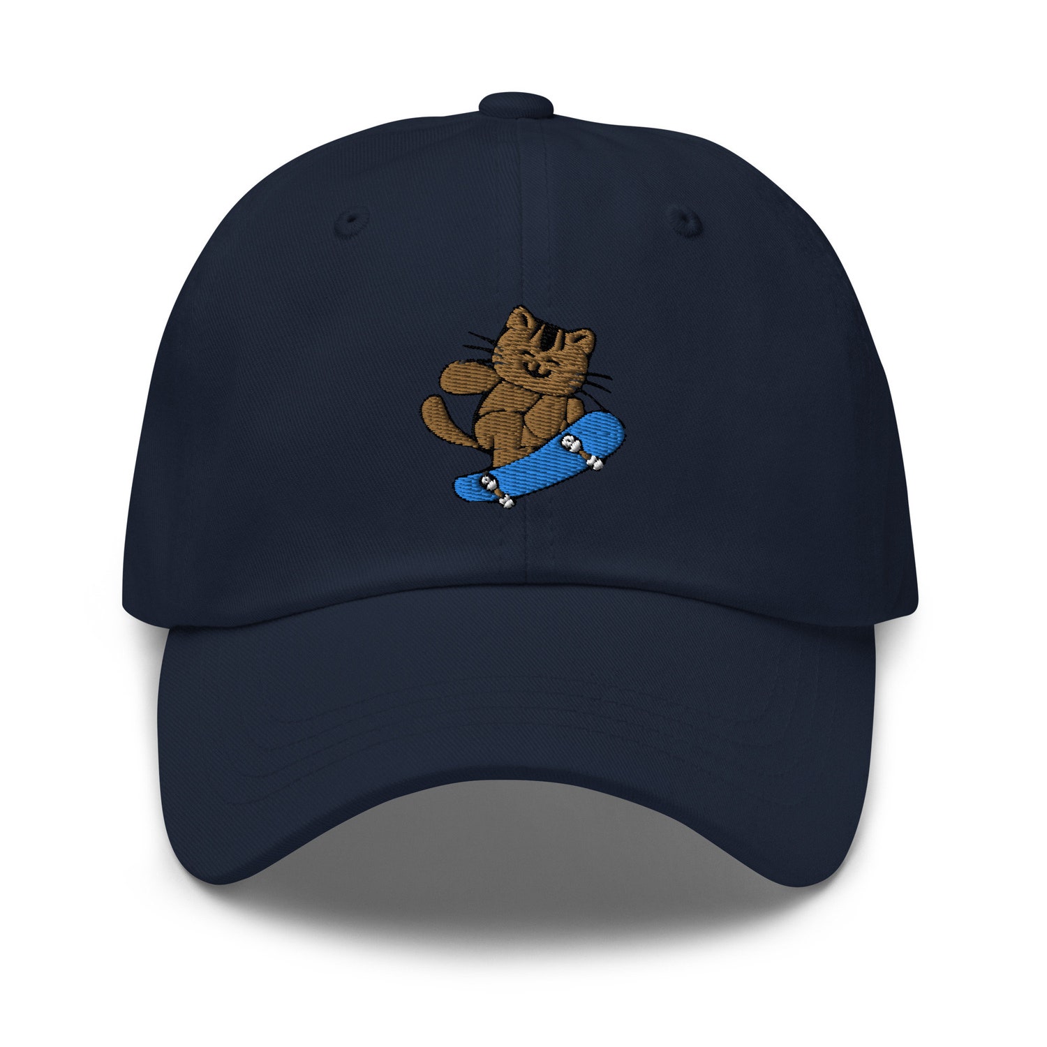 Skate Cat Dad Hat - Embroidered Cap for Skateboard Lovers image 8