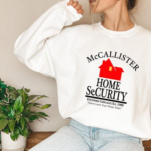 McCallister Home Security Christmas Sweater Funny Ugly Holiday Crewneck 90s Movie Shirt image 0