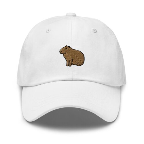 Capybara Embroidered Dad Hat - Funny Capybara Lover Gift Unisex Baseball Cap image 0