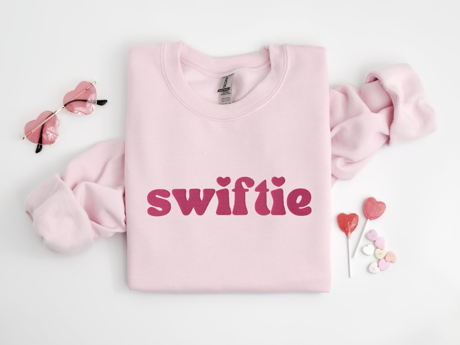 Embroidered Singer Sweatshirt Cute Concert Sweater Midnights Merch Valentines Day Gift image 4