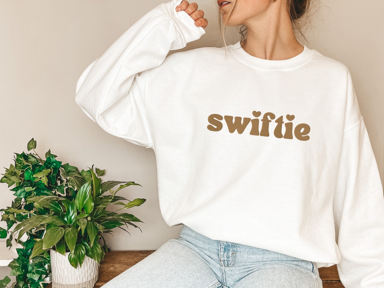 Embroidered Singer Sweatshirt Cute Concert Sweater Midnights Merch Valentines Day Gift image 1