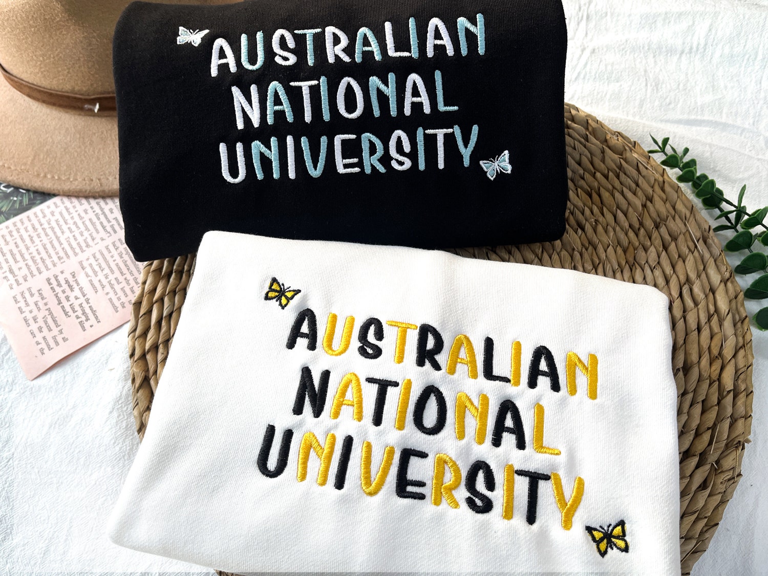 Custom Embroidered University Sweatshirt Trendy Y2K Unisex Sweatshirt Gifts for Friends image 1