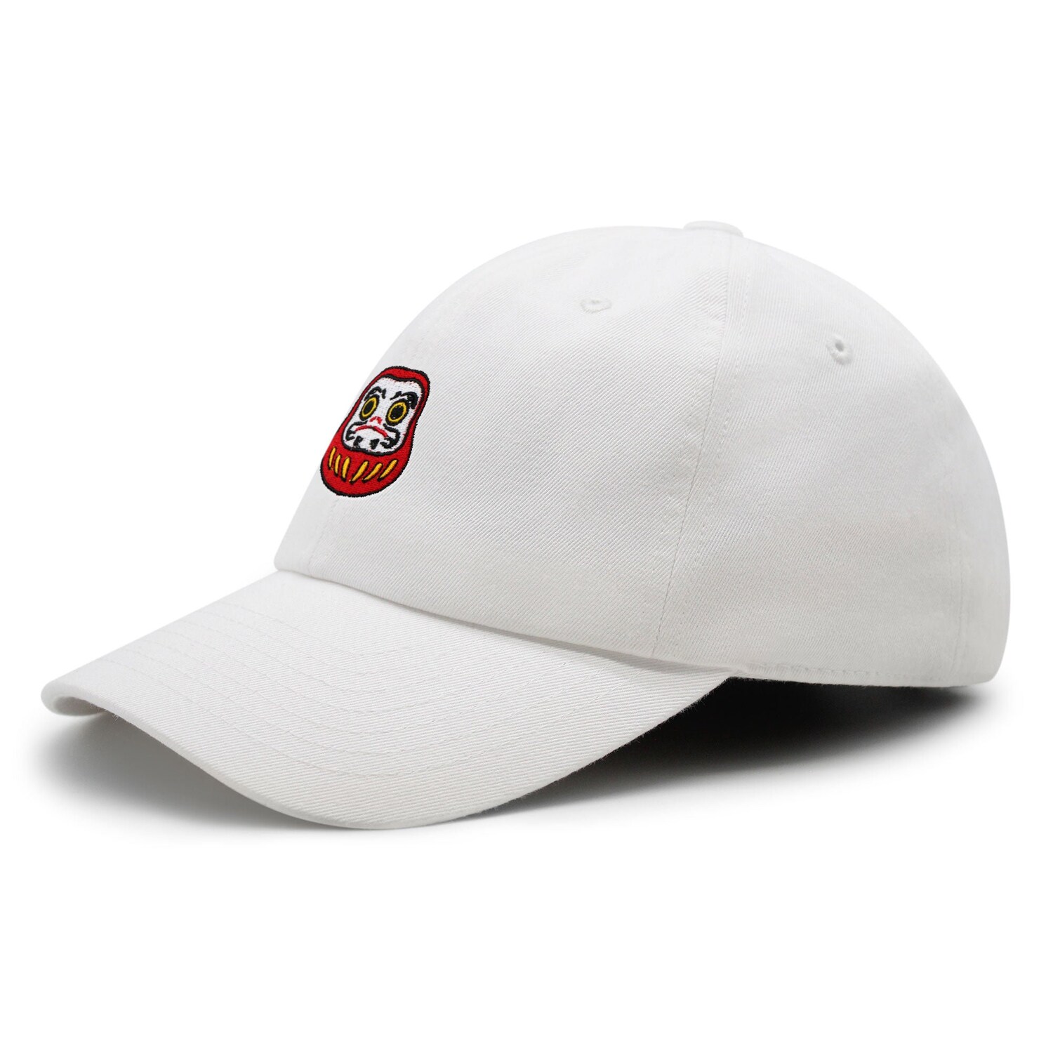 Red Bodhidharma Egg Dad Hat - Embroidered Cotton Baseball Cap image 1