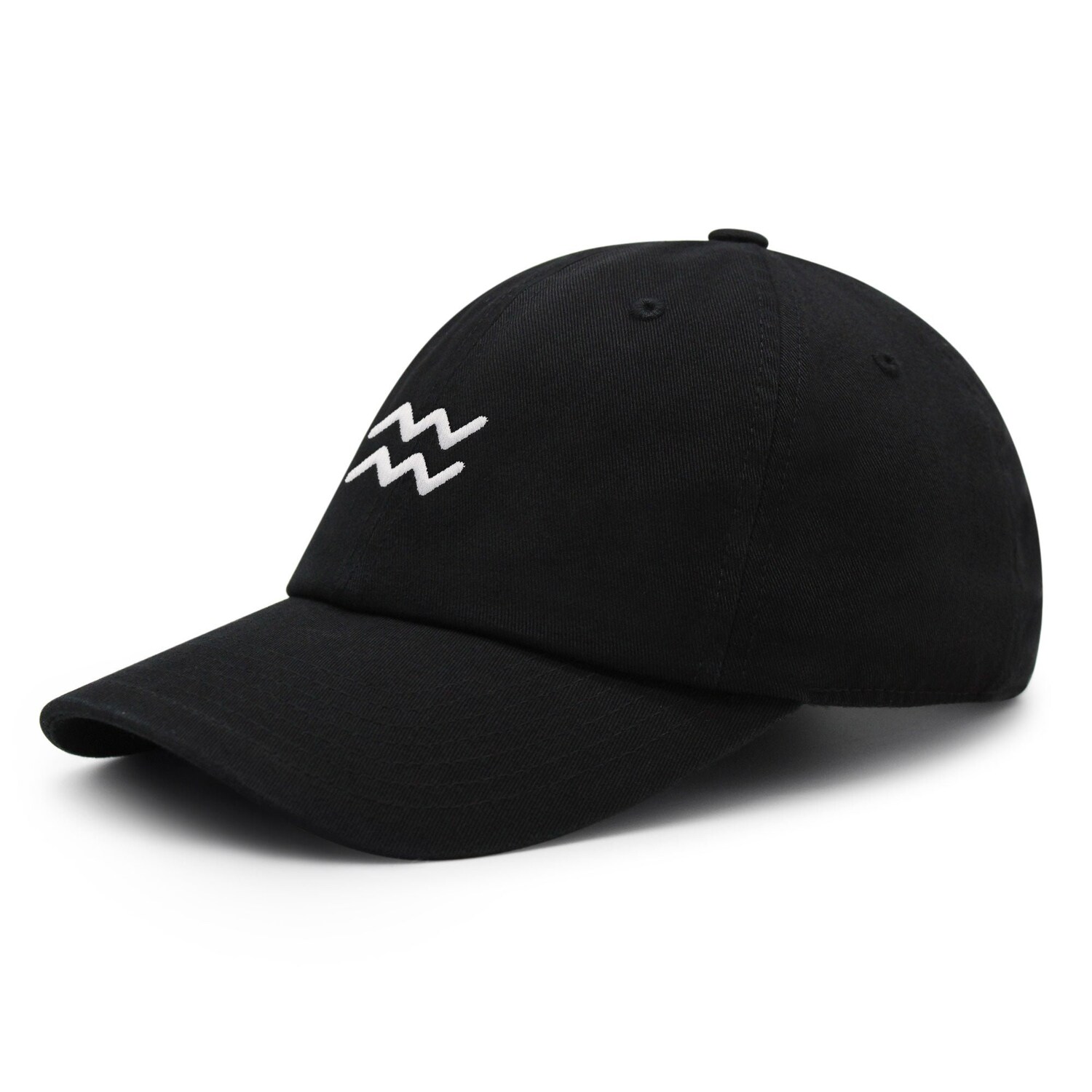 Aquarius Embroidered Dad Hat - Baseball Cap with Zodiac Symbol image 1