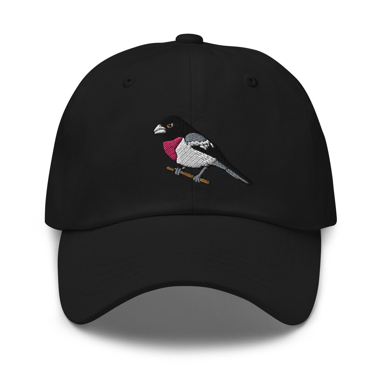 Rose Breasted Grosbeak Embroidered Cotton Baseball Dad Hat Bird Lover Gift image 7