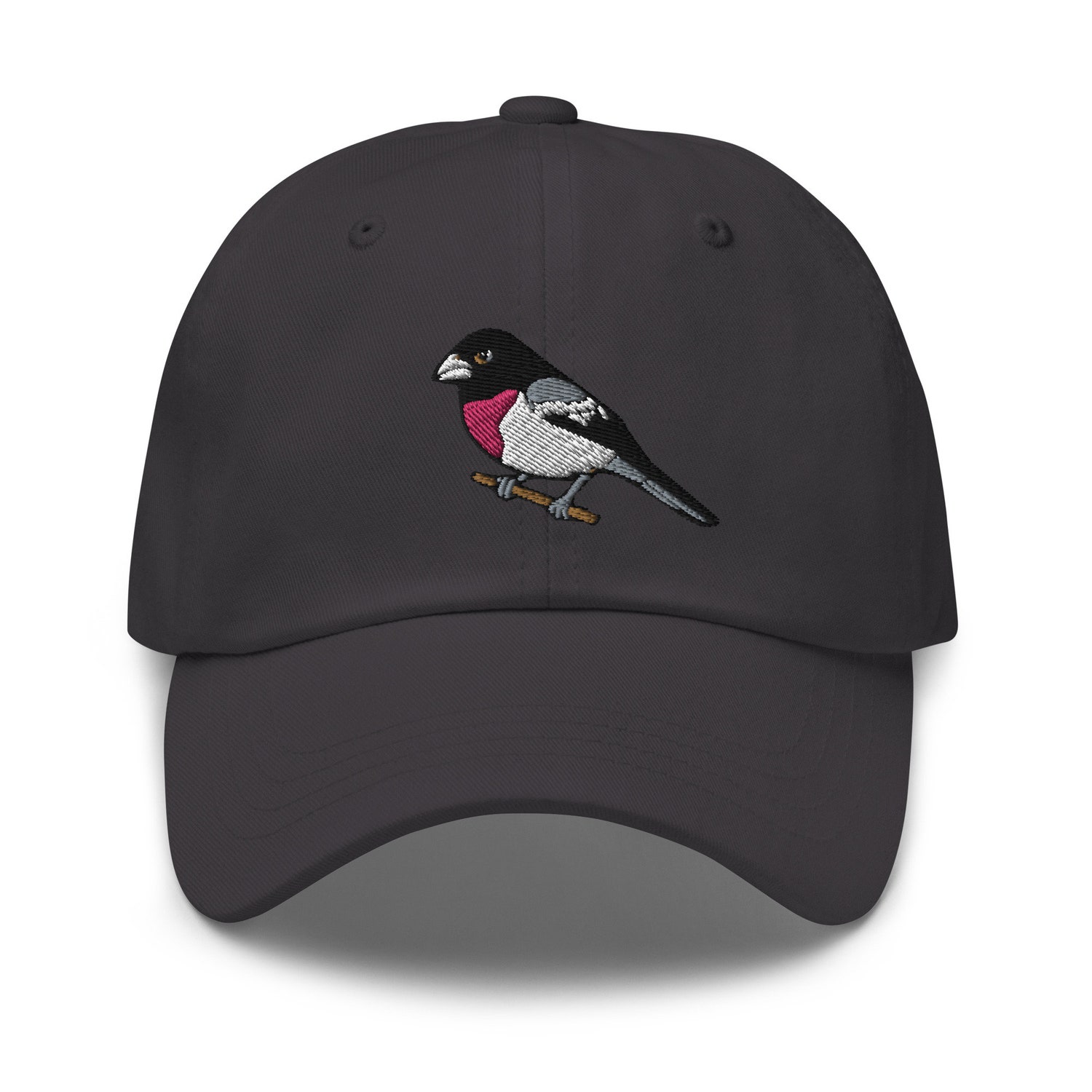 Rose Breasted Grosbeak Embroidered Cotton Baseball Dad Hat Bird Lover Gift image 4