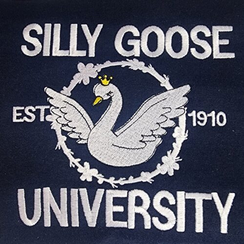 Silly Goose University Embroidered Sweatshirt for Women Cute and Fun Gift Idea image 0