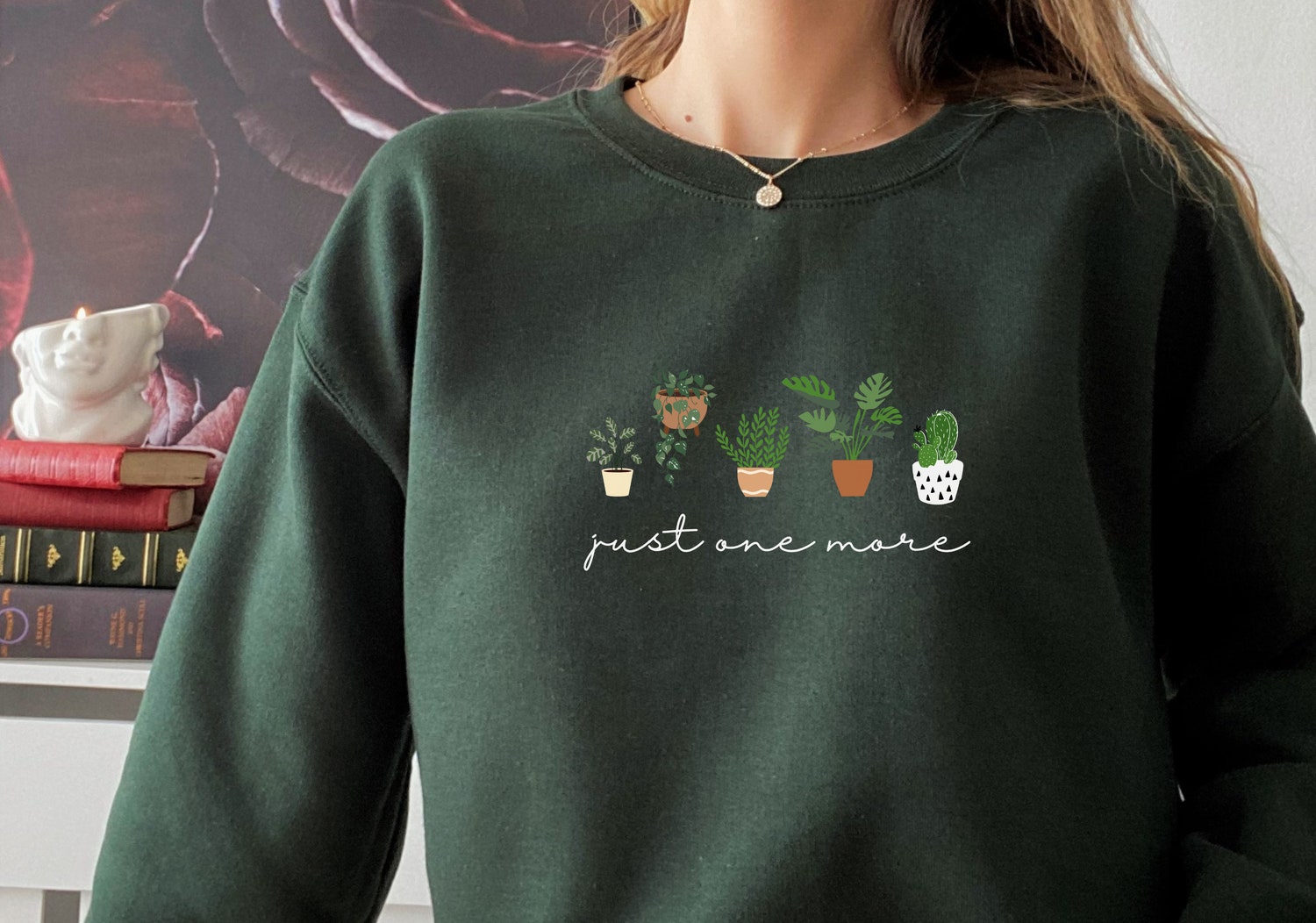 Just One More Plant Sweatshirt Plant Mama Crewneck Gardening Gift for Plant Lovers image 3