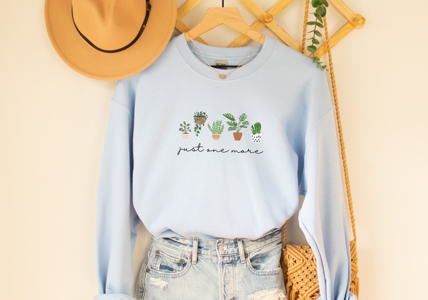 Just One More Plant Sweatshirt Plant Mama Crewneck Gardening Gift for Plant Lovers image 4