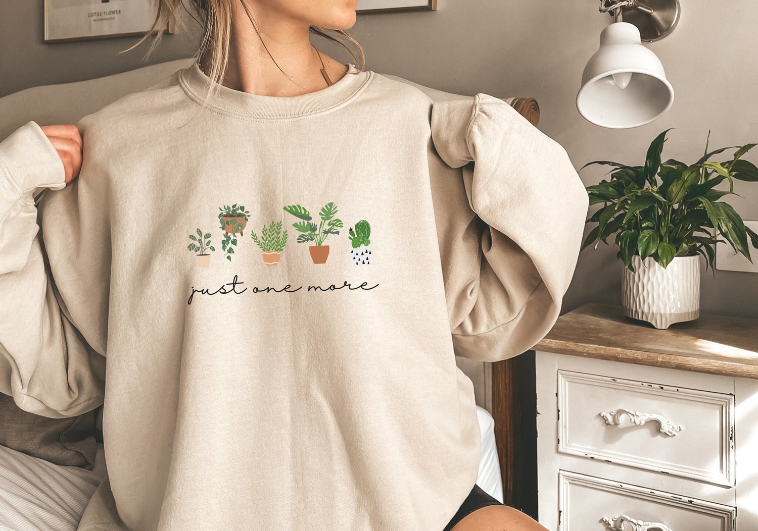 Just One More Plant Sweatshirt Plant Mama Crewneck Gardening Gift for Plant Lovers image 2