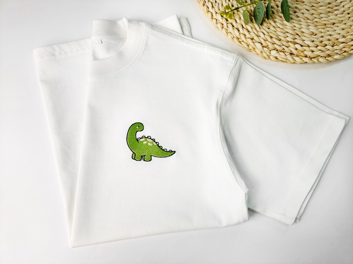 Embroidered Dinosaur Shirt Ultra Soft Tee Unisex Dino T-Shirt Perfect Gift for Him or Her image 3