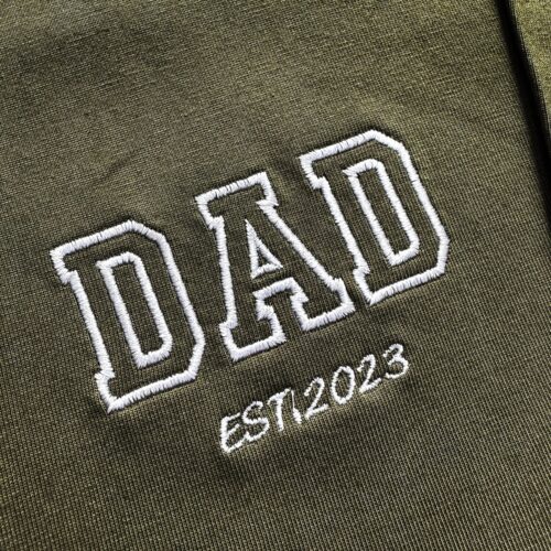 Custom Embroidered Dad Shirt Father's Day Gift Birthday Gift for Dad Pregnancy Reveal Shirt image 0