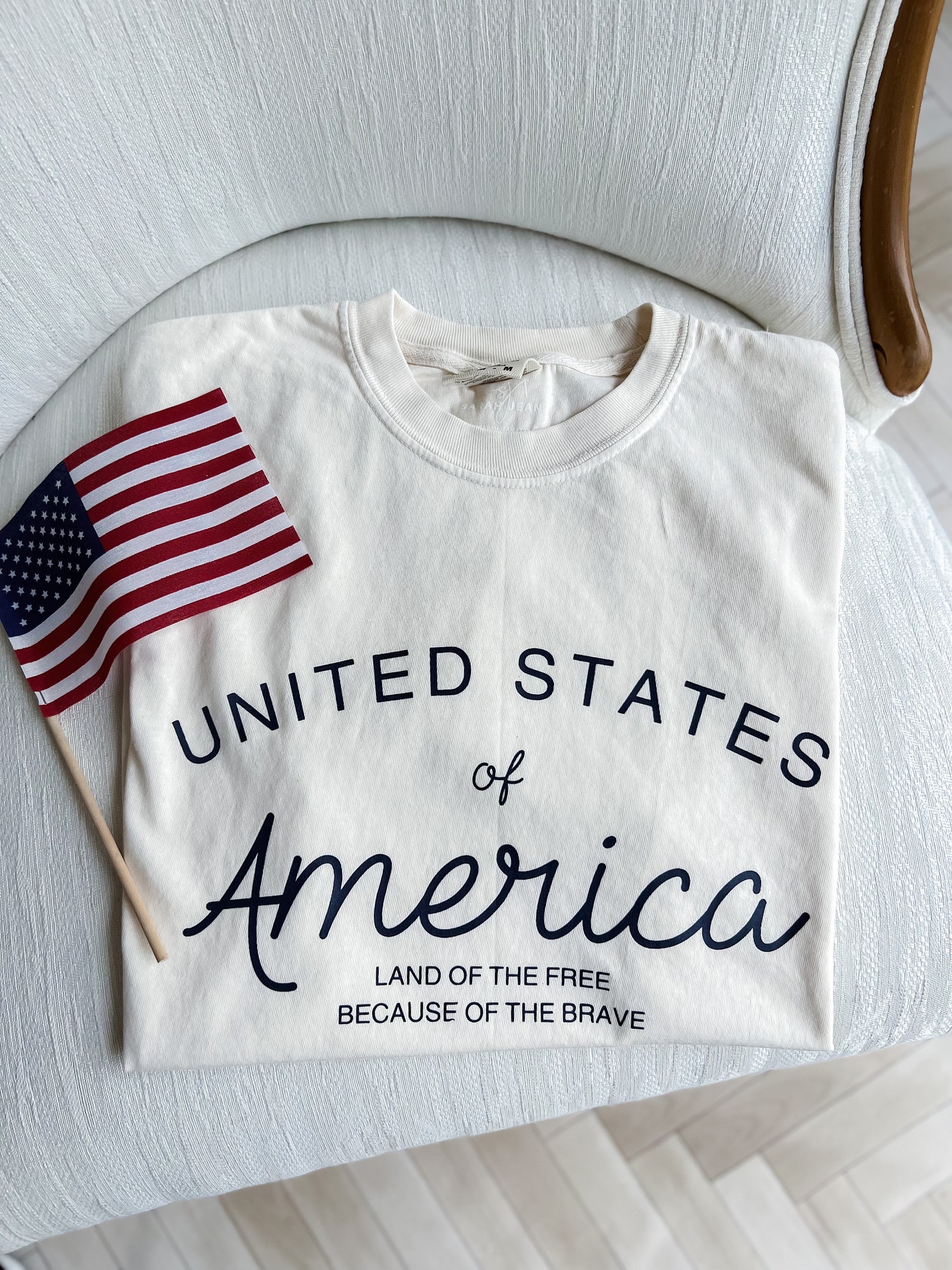 USA Patriotic Tee Vintage 4th of July Shirt Red White Blue Long Sleeve Top Summer Fashion image 2