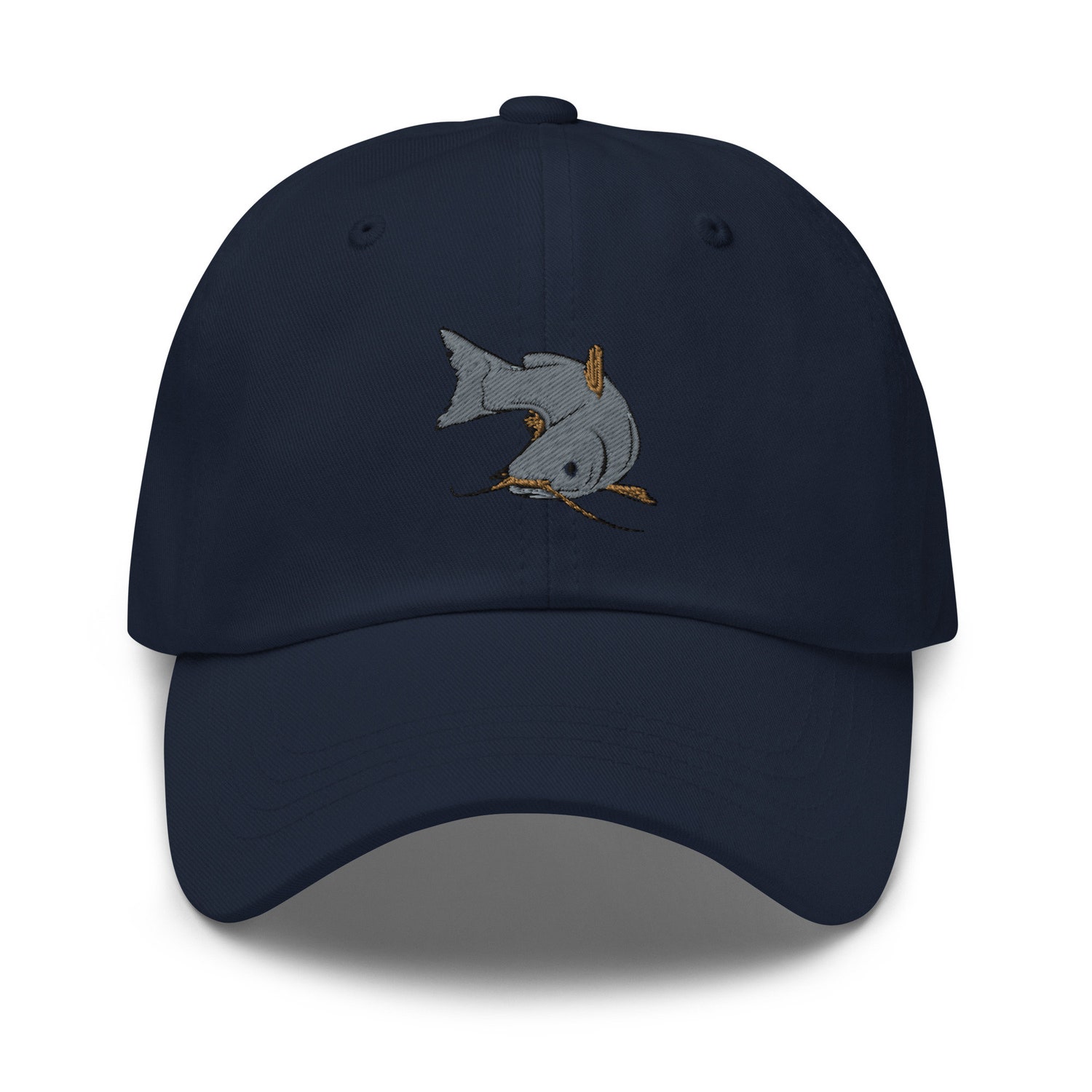 Catfish Embroidered Dad Hat - Funny Fishing Lover Baseball Cap Summer Beach Gift image 4