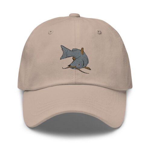 Catfish Embroidered Dad Hat - Funny Fishing Lover Baseball Cap Summer Beach Gift image 1