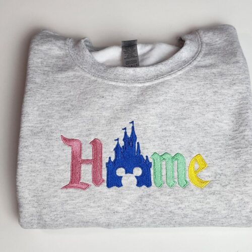 Magic Castle Embroidered Sweatshirt Magic Kingdom Inspired Vintage Sweatshirt Magical World Apparel image 0