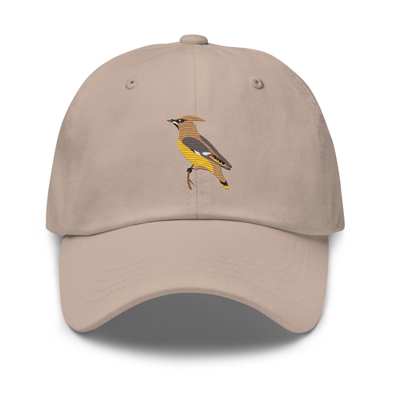 Cedar Waxwing Bird Embroidery Dad Hat - Nature Wildlife Baseball Hat Gift image 5