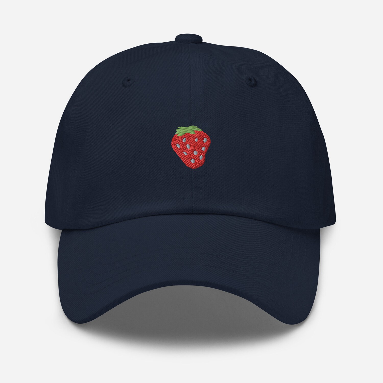 Strawberry Embroidered Adjustable Dad Hat - Unisex Baseball Cap Cute Gift image 2