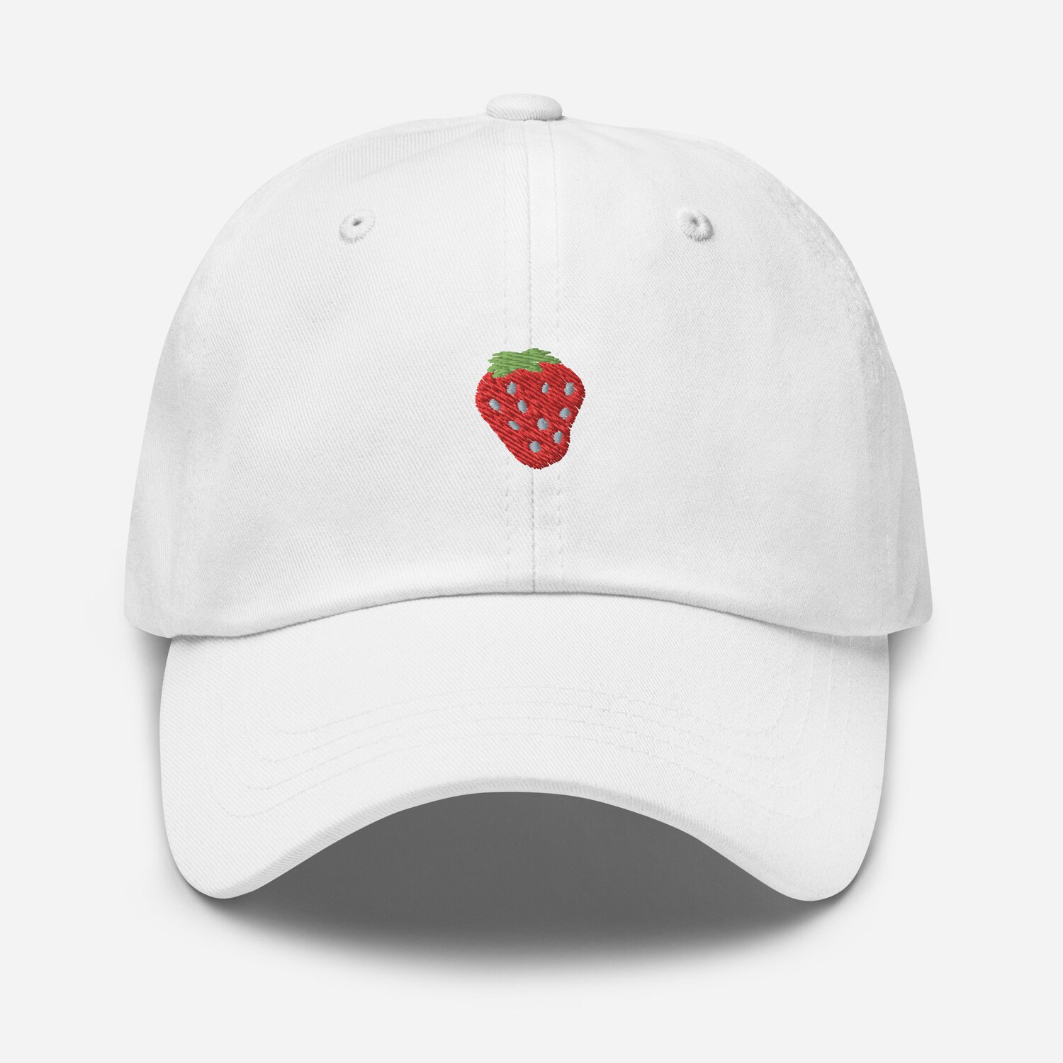 Strawberry Embroidered Adjustable Dad Hat - Unisex Baseball Cap Cute Gift image 6