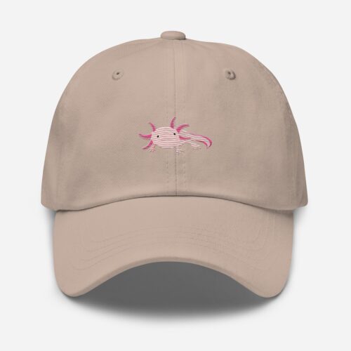 Axolotl Embroidered Hat - Adjustable Unisex Baseball Cap Cute Gift image 0