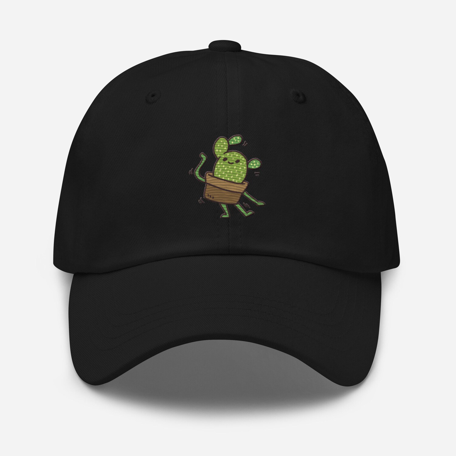 Dancing Cactus Embroidered Hat - Adjustable Unisex Baseball Cap Cute Gift image 1