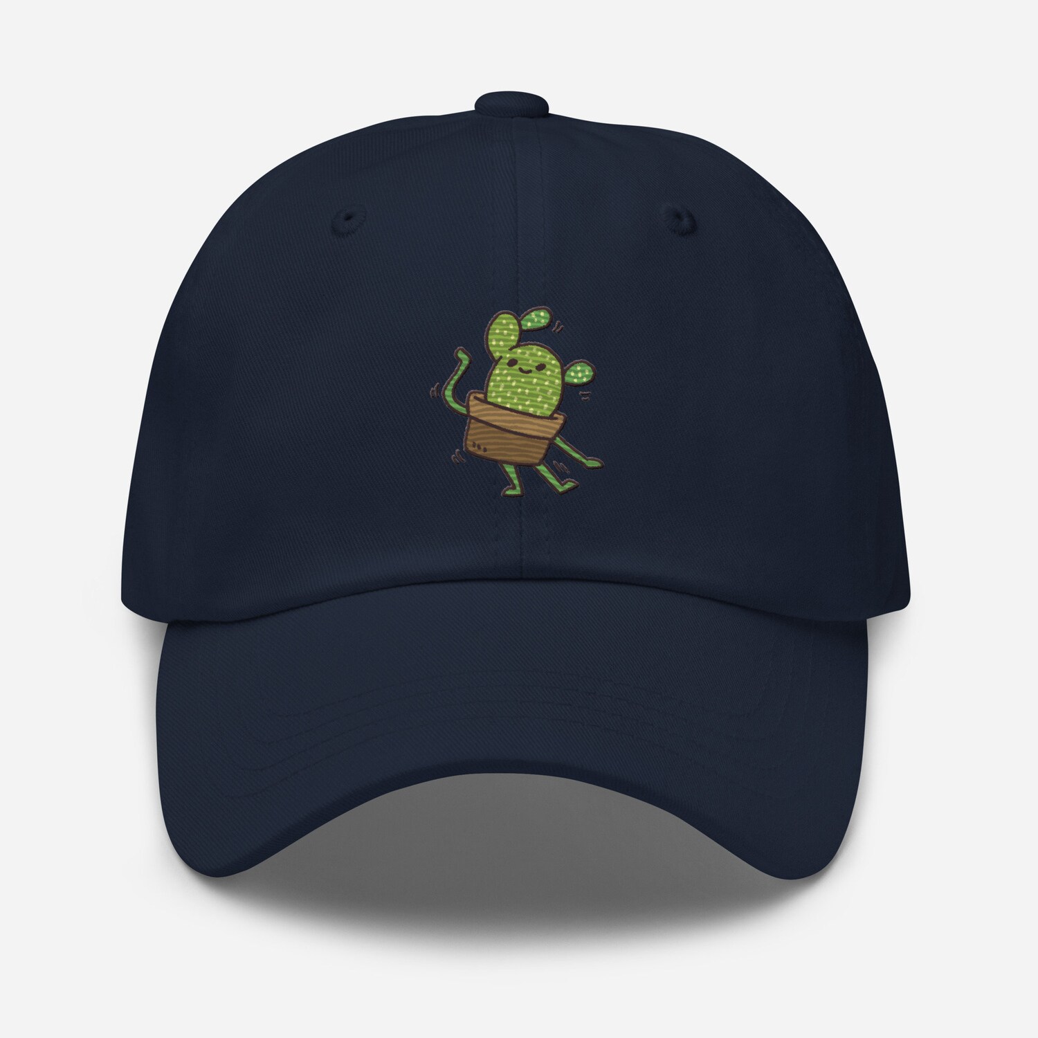 Dancing Cactus Embroidered Hat - Adjustable Unisex Baseball Cap Cute Gift image 2