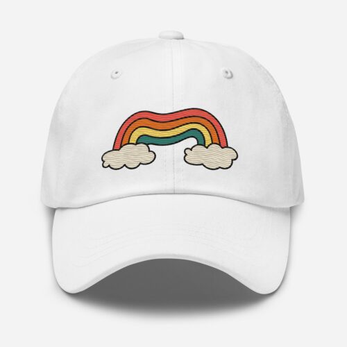 Atypical Rainbow Embroidered Dad Hat - Adjustable Unisex Baseball Cap Gift image 0