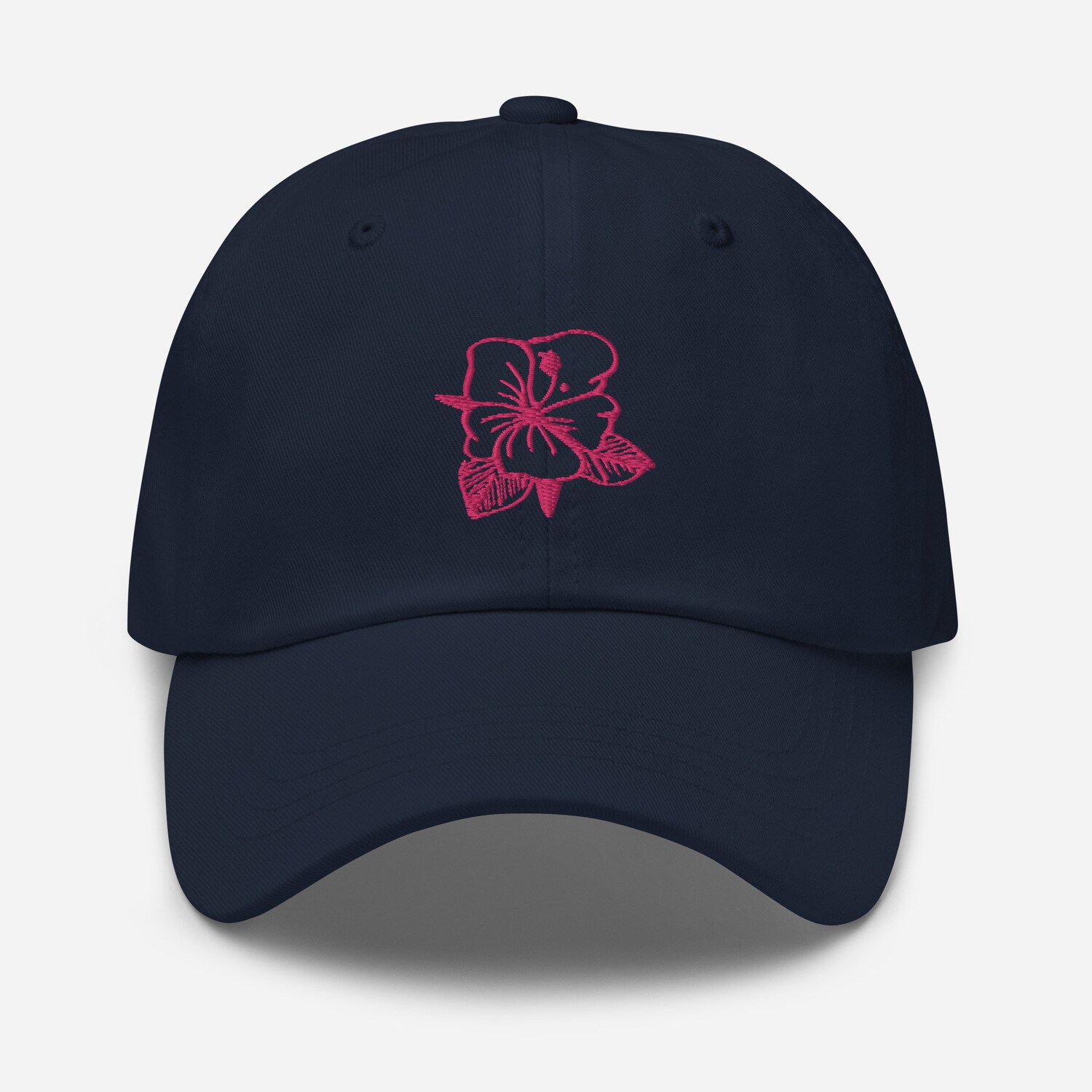 Red Hibiscus Flower Embroidered Adjustable Baseball Cap - Unisex Dad Hat Cute Gift image 4