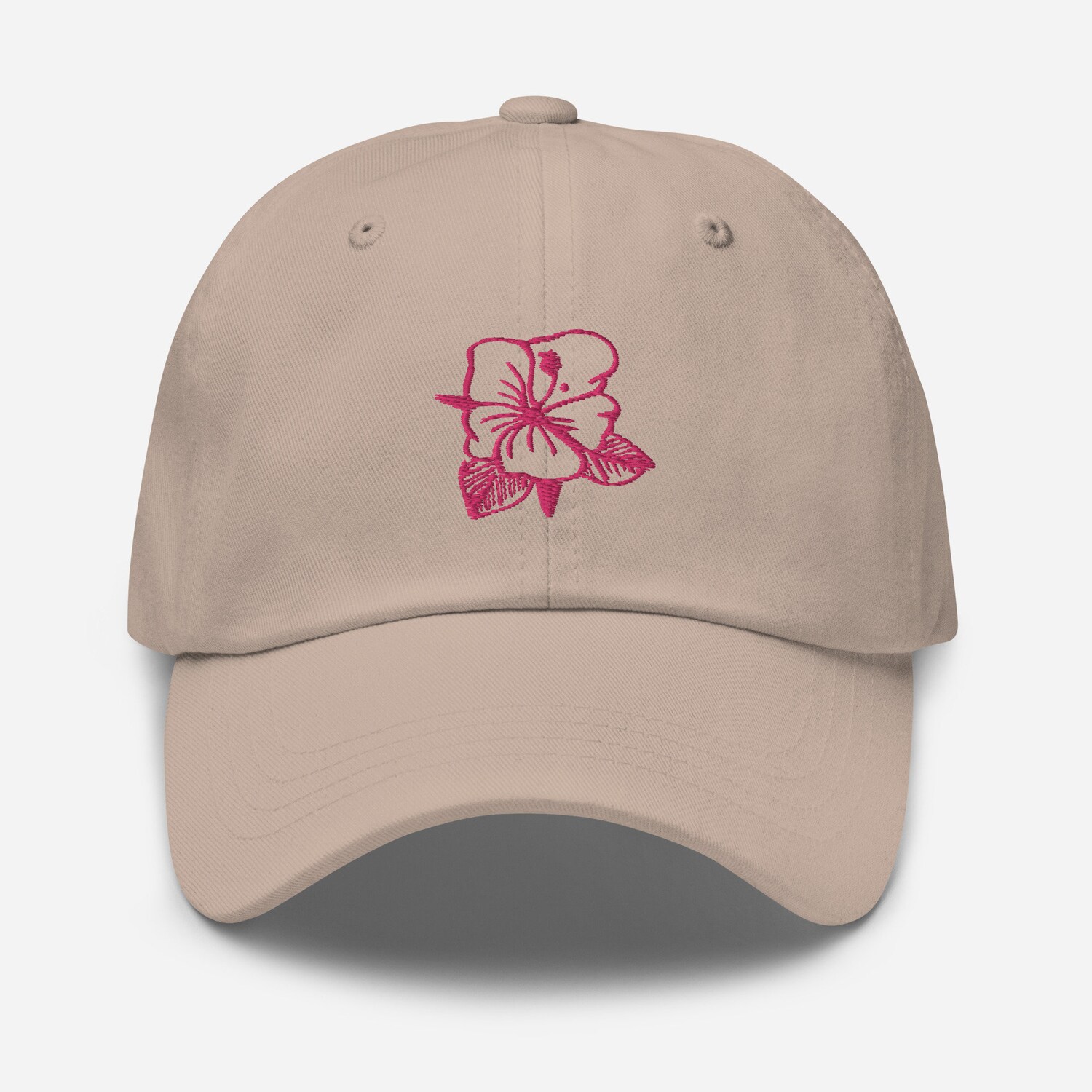 Red Hibiscus Flower Embroidered Adjustable Baseball Cap - Unisex Dad Hat Cute Gift image 7