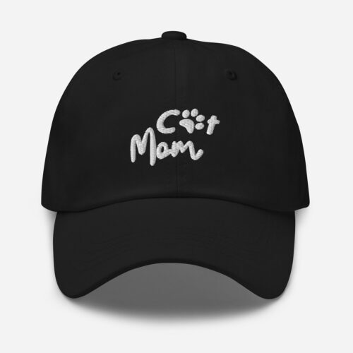 Cat Mom Embroidered Baseball Cap - Adjustable Unisex Cute Gift Hat image 0