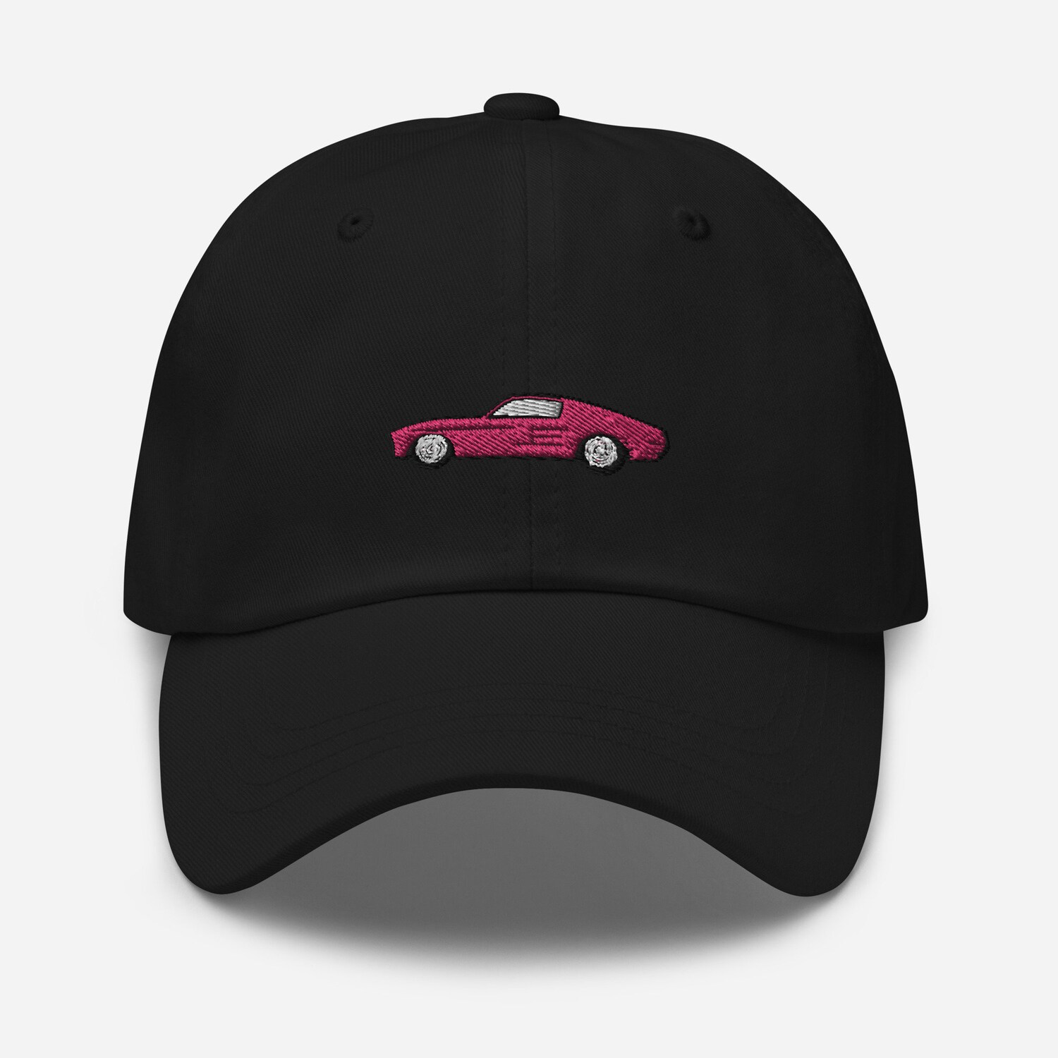 Red Car Embroidered Adjustable Back Hat - Unisex Baseball Cap Cute Gift image 1