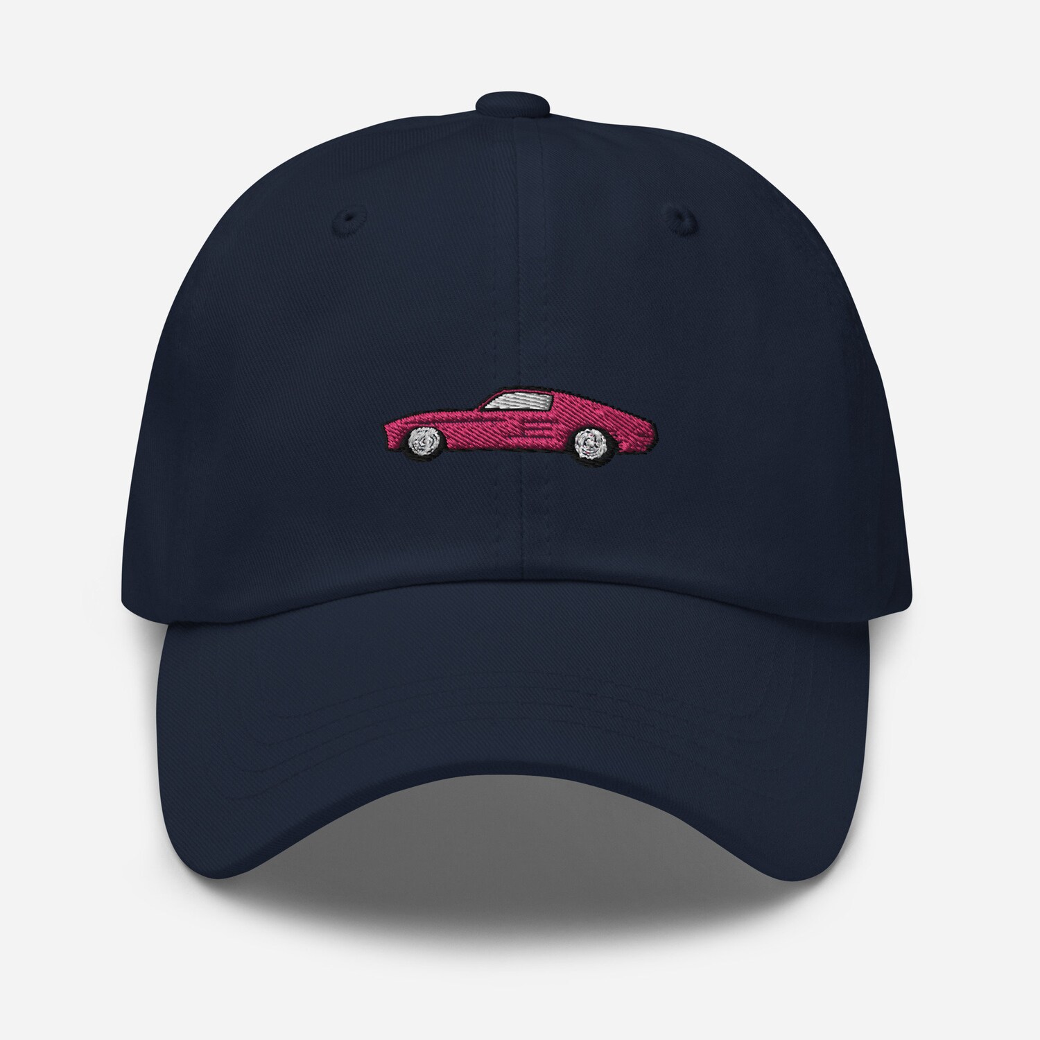 Red Car Embroidered Adjustable Back Hat - Unisex Baseball Cap Cute Gift image 3