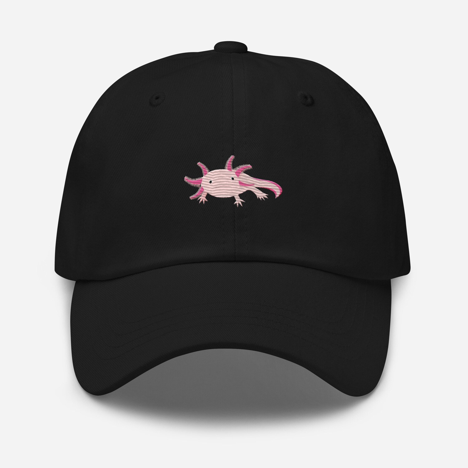 Axolotl Embroidered Hat - Adjustable Unisex Baseball Cap Cute Gift image 1