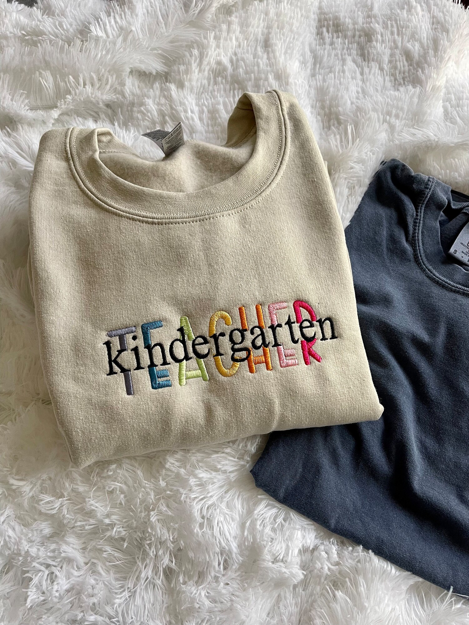 Personalized Embroidered Teacher Sweatshirt Custom Teacher Sweatshirt Personalized Teacher Gift image 4