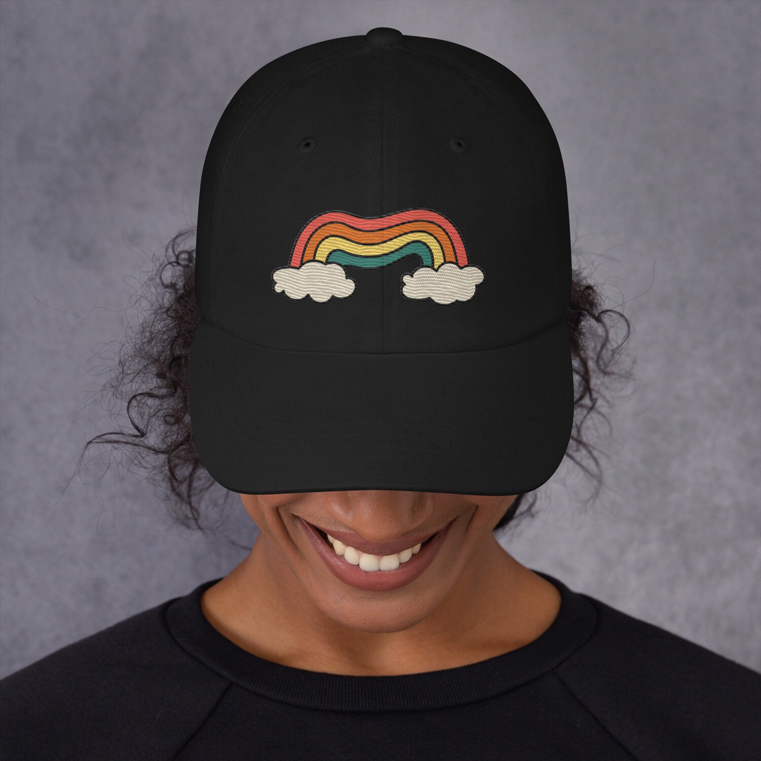 Atypical Rainbow Embroidered Dad Hat - Adjustable Unisex Baseball Cap Gift image 1