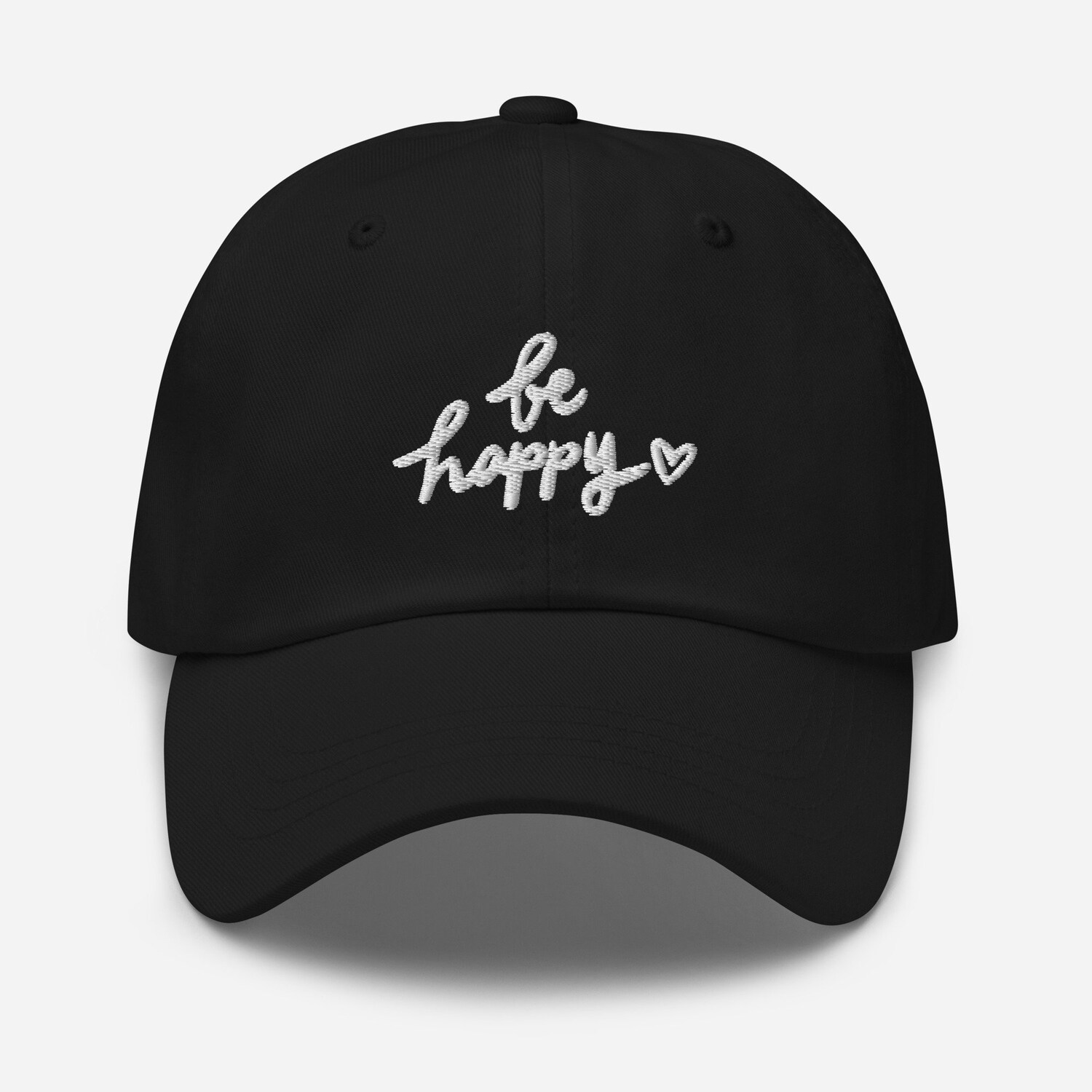 Be Happy Embroidered Hat - Adjustable Unisex Baseball Hat Gift image 2