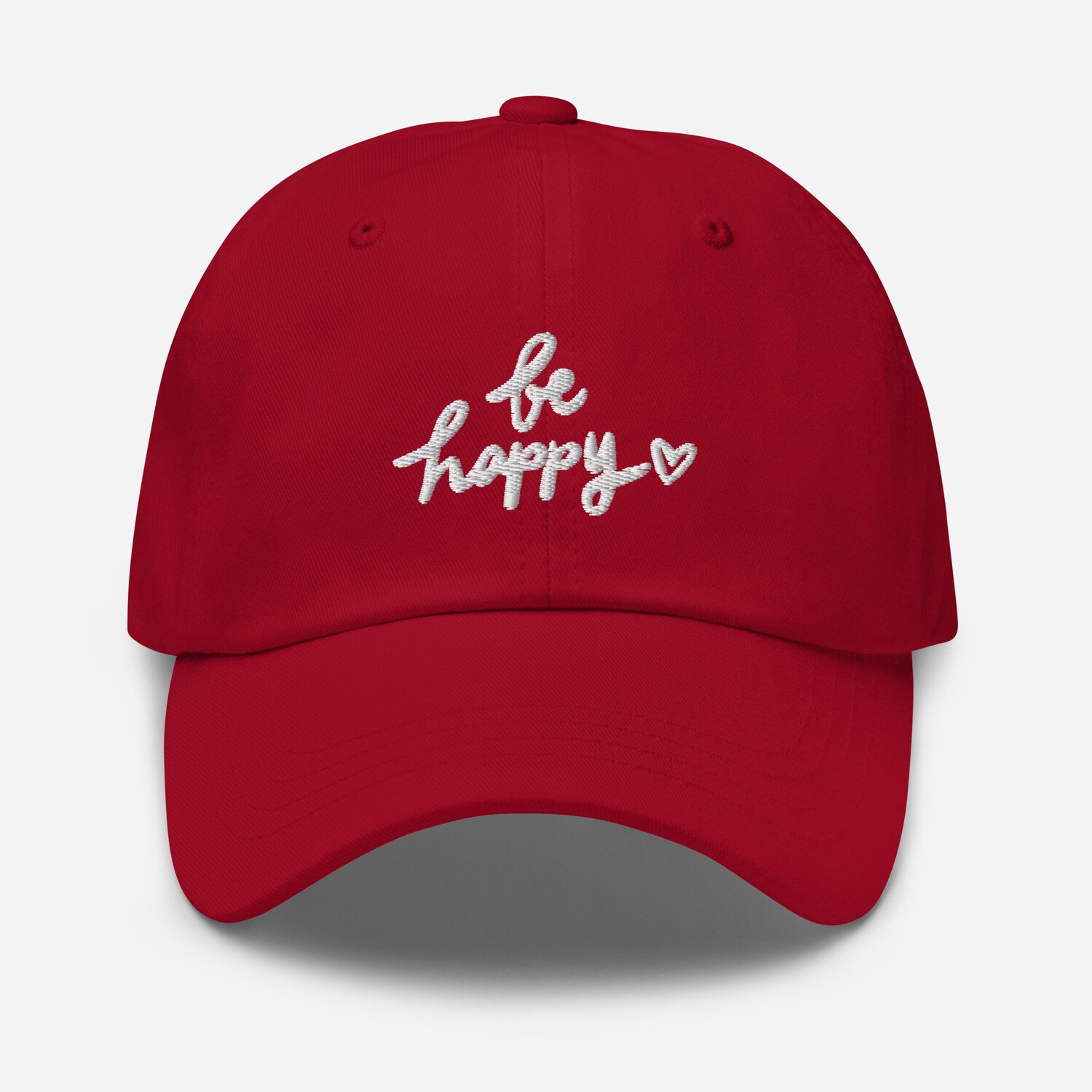 Be Happy Embroidered Hat - Adjustable Unisex Baseball Hat Gift image 4