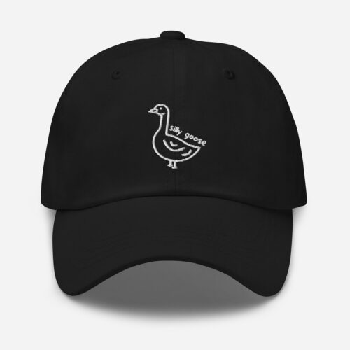 Silly Goose Embroidered Hat - Adjustable Unisex Baseball Cap Cute Gift image 0