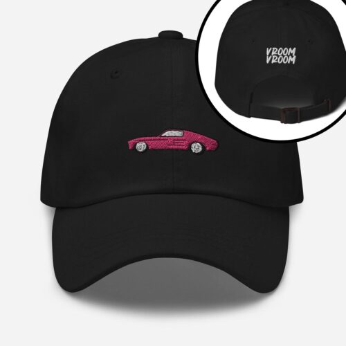 Red Car Embroidered Adjustable Back Hat - Unisex Baseball Cap Cute Gift image 0