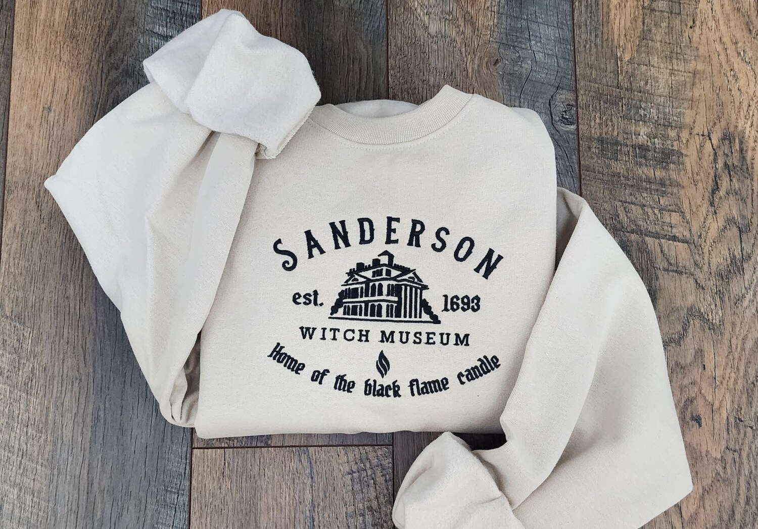 Sanderson Witch Museum Embroidered Unisex Sweatshirt Hoodie Halloween Gift image 3