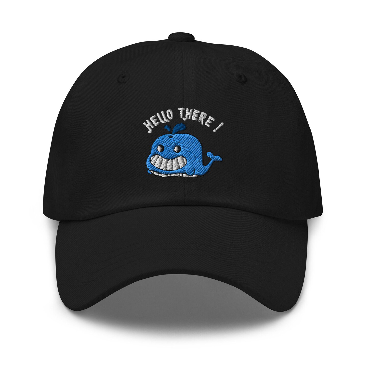 Whale Hello There Embroidered Baseball Cap - Ocean Wildlife Lover Gift image 1